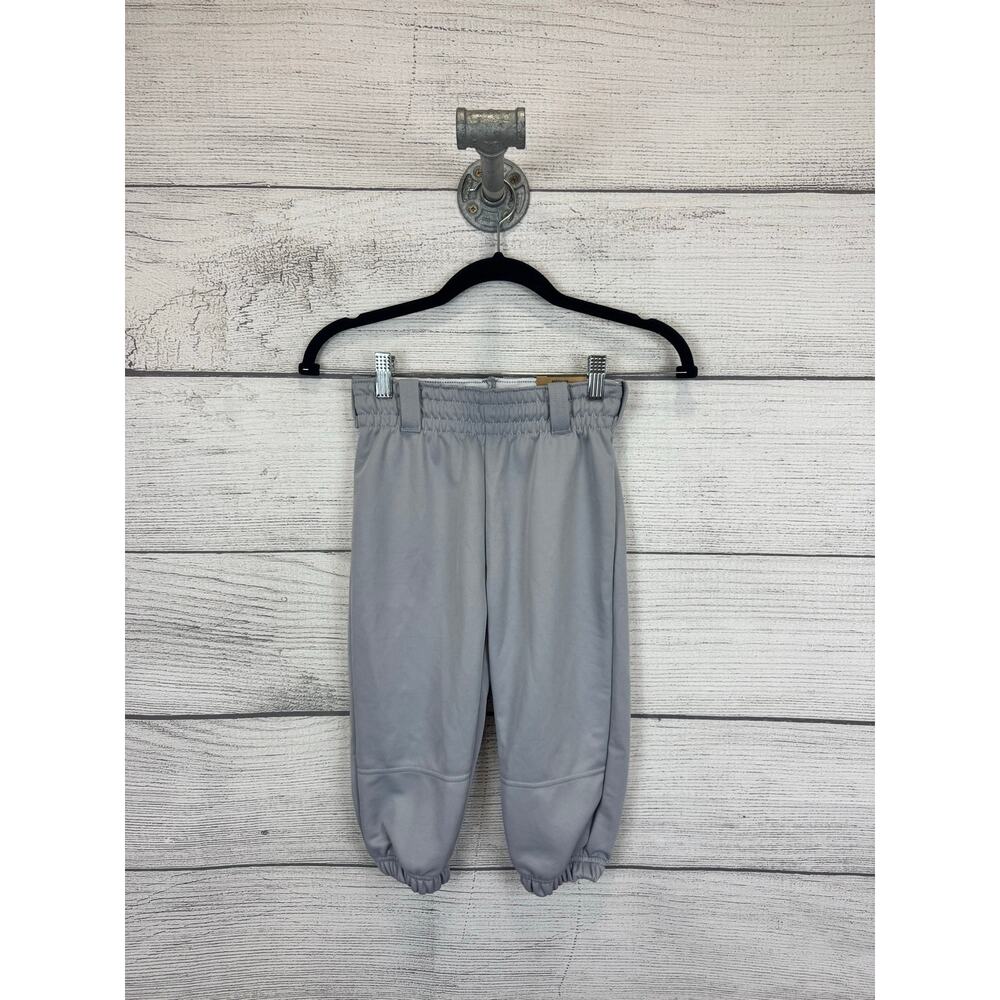 Wilson Boys Gray Elastic Crop Baseball Pants Size Youth Medium